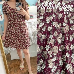 90s Vintage All That Jazz Floral mini dress, S5/6